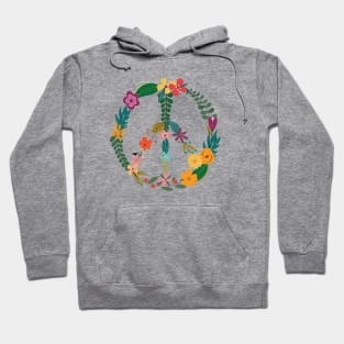 Floral Peace Sign Hoodie